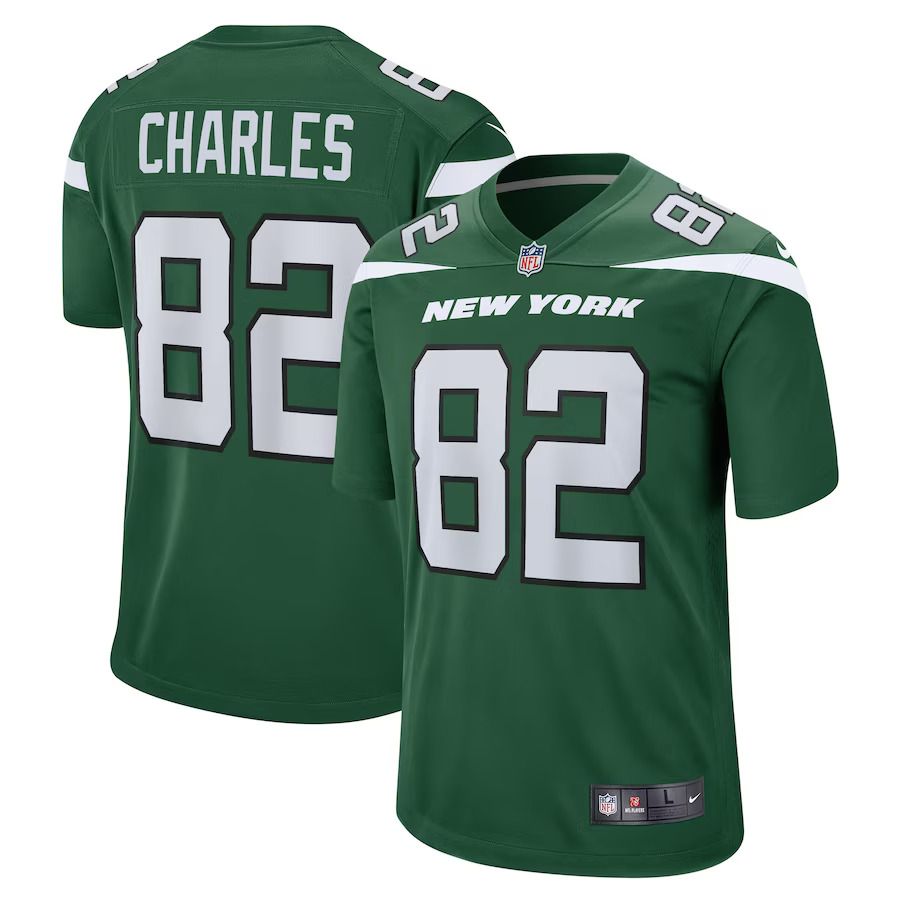 Men New York Jets #82 Irvin Charles Nike Gotham Green Game Player NFL Jersey->customized nfl jersey->Custom Jersey